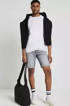 Джинсовые шорты приталенного кроя River Island, серый