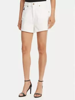 Джинсовые шорты прямого кроя 78HAD514 Versace Jeans Couture, белый