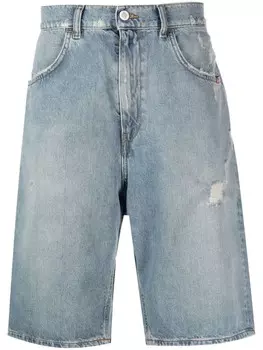 Джинсовые шорты прямого кроя AMISH, синий