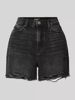 Джинсовые шорты прямого кроя из чистого хлопка, модель «ЛЕТО» Pieces, черный