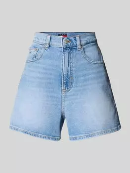Джинсовые шорты прямого кроя из хлопковой смеси Tommy Jeans, светло-голубой