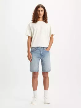 Джинсовые шорты прямого кроя Levi's, синий