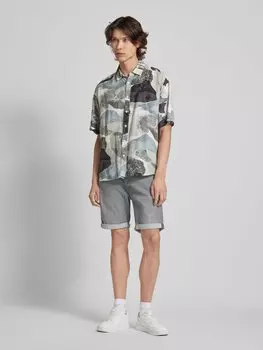 Джинсовые шорты прямого кроя с 5 карманами, модель «RICK» Jack & Jones, светло-серый