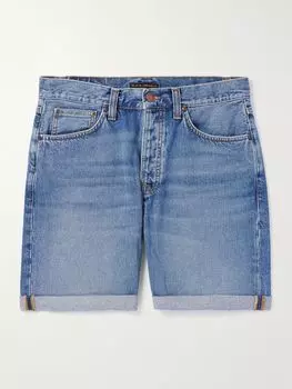 Джинсовые шорты прямого покроя Josh NUDIE JEANS, синий