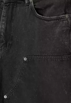 Джинсовые шорты PULL&BEAR, черный