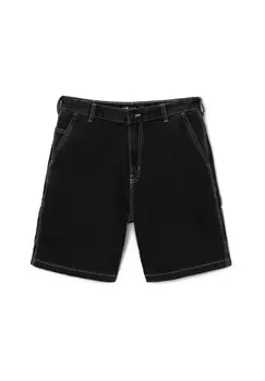 Джинсовые шорты PULL&BEAR, черный