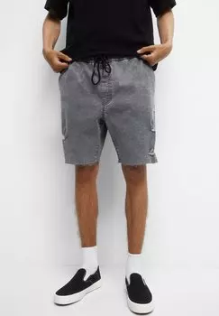 Джинсовые шорты PULL&BEAR, серый