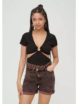 Джинсовые шорты QS, оранжевый