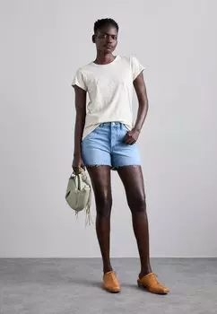 Джинсовые шорты rag & bone, светло-голубые