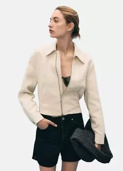 Джинсовые шорты REVERS EFFILOCHS Mango, серый