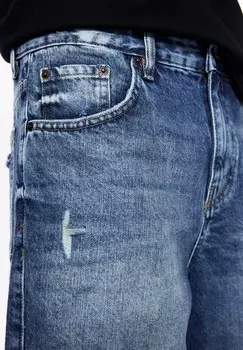 Джинсовые шорты RIPPED, BERMUDA PULL&BEAR, цвет Blue Denim