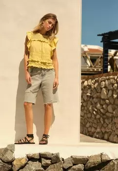 Джинсовые шорты RIPPED BERMUDA, REGULAR FIT Next, синий