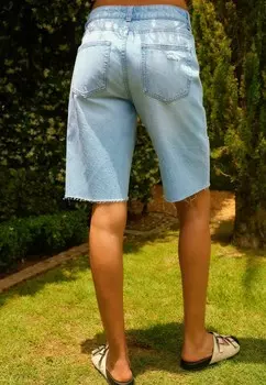 Джинсовые шорты RIPPED BERMUDA TALL REGULAR FIT Next, синий