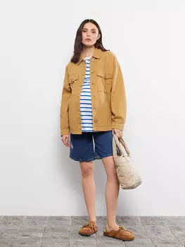 Джинсовые шорты родео для беременных со вставками на животе LC Waikiki Maternity