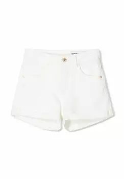 Джинсовые шорты ROLL-UP Bershka, белый