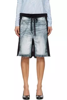 Джинсовые шорты с эффектом джерси Open Yy, черный