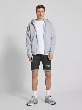 Джинсовые шорты с эффектом потертости Jack & Jones, черный
