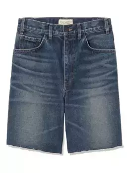 Джинсовые шорты с эффектом потертости Nili Lotan, синий