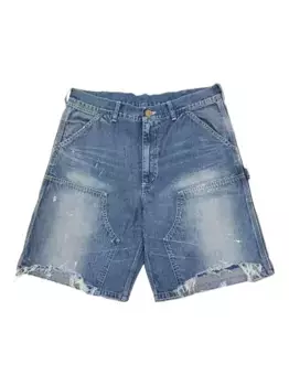 Джинсовые шорты с эффектом потертости SAINT MXXXXXX, синий