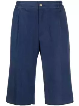 Джинсовые шорты с эластичным поясом Kiton, синий