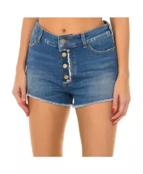 Джинсовые шорты с бахромой по низу Armani Jeans, синий