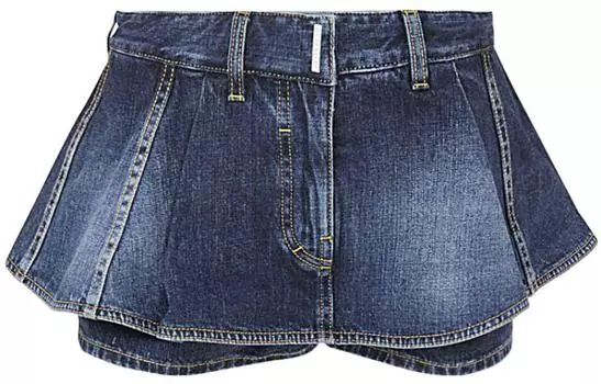 Джинсовые шорты с баской Givenchy, синий