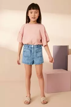 Джинсовые шорты с карманами (3-16 лет) Next, синий