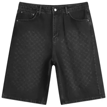Джинсовые шорты с лазерной монограммой Daily Paper, черный