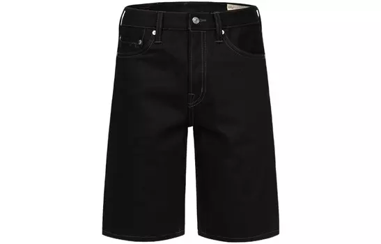 Джинсовые шорты с логотипами Evisu, черный