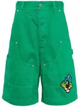 Джинсовые шорты с логотипом A BATHING APE, зеленый