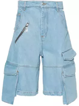 Джинсовые шорты с логотипом GCDS, синий