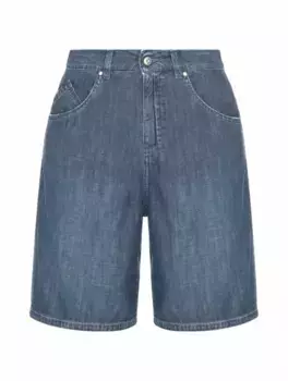 Джинсовые шорты с логотипом Lorena Antoniazzi, тёмно-синий