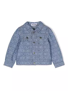 Джинсовые шорты с логотипом Moschino Kids, синий