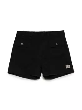 Джинсовые шорты с логотипом N21 Kids, черный