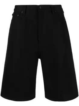 Джинсовые шорты с логотипом Single Arrow OFF-WHITE, черный