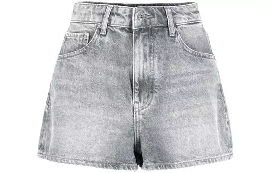 Джинсовые шорты с нашивкой-логотипом ARMANI EXCHANGE, серый