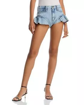 Джинсовые шорты с оборками Bloomer FRAME, синий