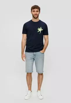 Джинсовые шорты s.Oliver, синий деним