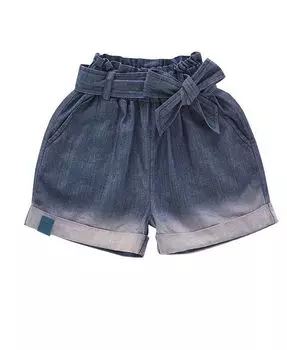 Джинсовые шорты с поясом для новорожденных и маленьких девочек OMAMImini, синий