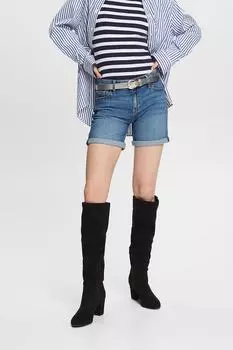 Джинсовые шорты с потертым эффектом Esprit, синий