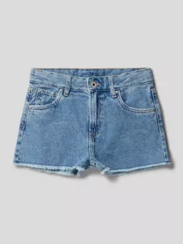 Джинсовые шорты с потертыми манжетами, модель PATTY Pepe Jeans, синий