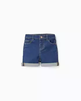 Джинсовые шорты с пятью карманами для маленьких девочек Zippy, синий