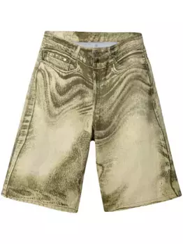 Джинсовые шорты с принтом CamperLab, зеленый