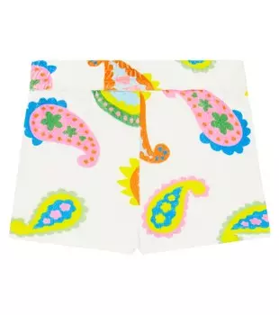 Джинсовые шорты с принтом Stella McCartney Kids, белый