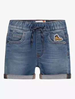 Джинсовые шорты с украшением Timberland Baby, цвет Bleach Pouss