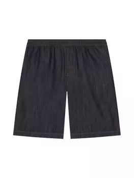 Джинсовые шорты с вышитым логотипом DG Dolce & Gabbana Kids, черный