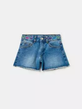 Джинсовые шорты с вышивкой сердечек Ovs, цвет medium wash