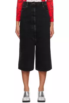 Джинсовые шорты с высокой талией Pushbutton, черный