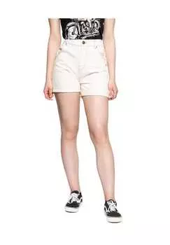 Джинсовые шорты с высокой талией Queen Kerosin, белый