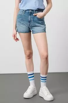 Джинсовые шорты с высокой талией Tommy Jeans, синий